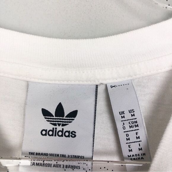 ADIDAS | Unisex Flag Fill Multicolor Trefoil White Crewneck Logo Tee Size Medium - Picture 9 of 11